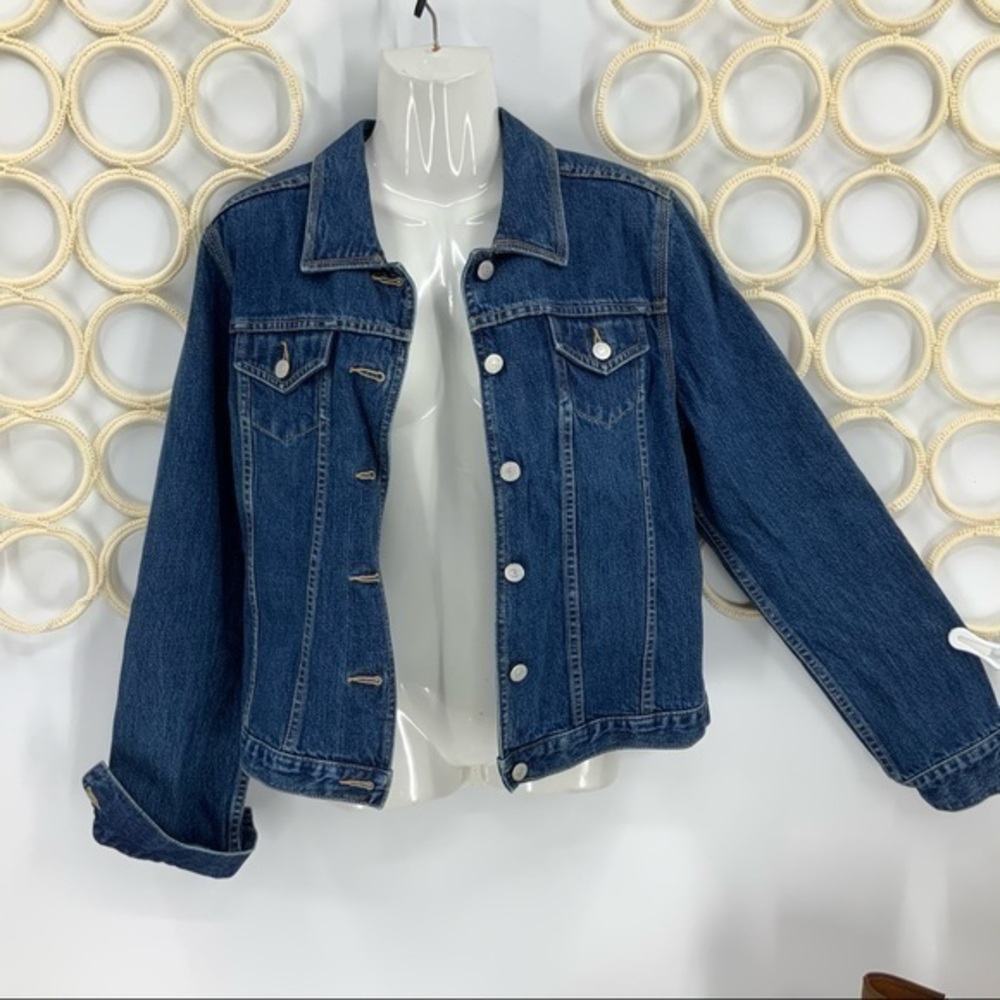 Gap Button Front Denim Jacket Large - image 1